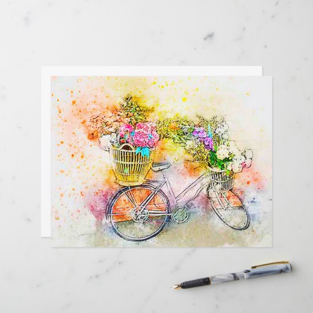 Bicycle and flowers  (Front/Back In Situ)