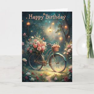 Bicycle and Flowers Card