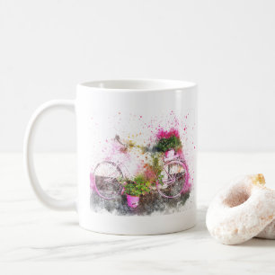 Bicycle and Flowers Coffee Mug