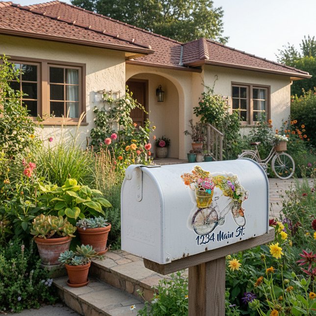 Bicycle and flowers mailbox (Creator Uploaded)