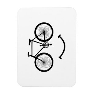 Bicycle and Smile T-Shirt Bicycling Tee Shirt Blac Magnet