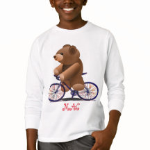Bicycle and Teddy Bear Print