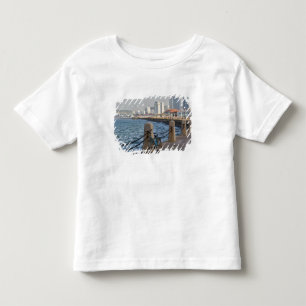 Bicycle at waterfront with Yantai city skyline, Toddler T-Shirt