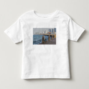 Bicycle at waterfront with Yantai city skyline, Toddler T-Shirt