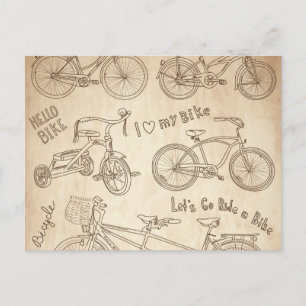 Bicycle Background Postcard