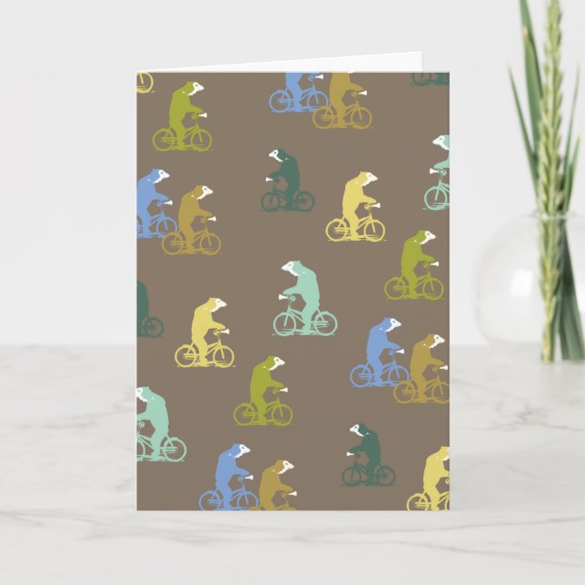 Bicycle Bears Note Card (Front)