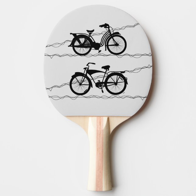 Bicycle Bicycle Black 1 Ping Pong Paddle (Front)