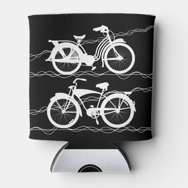 Bicycle Bicycle White Can Cooler (Front)