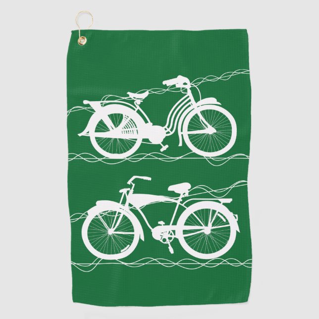 Bicycle Bicycle White Golf Towel (Front)