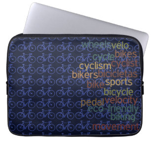 bicycle : bike / biking cool laptop sleeve