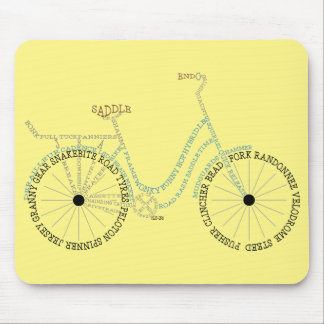 Bicycle Bike Biking Cycling Word Art Mouse Mat