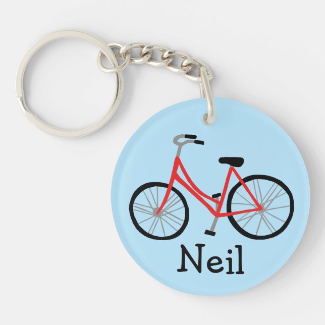 Bicycle Bike Cycle CUSTOM   Key Ring (Front)