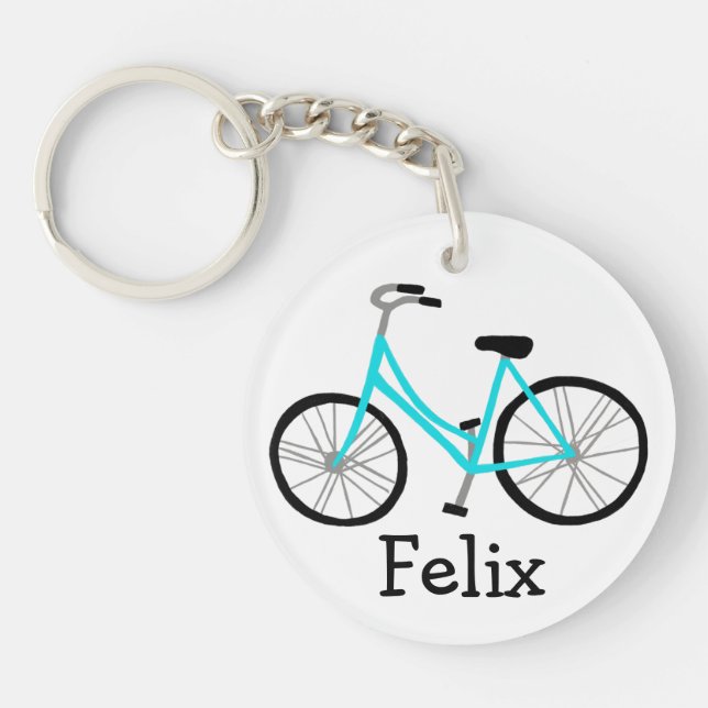 Bicycle Bike Cycle CUSTOMIZE IT  Key Ring (Front)