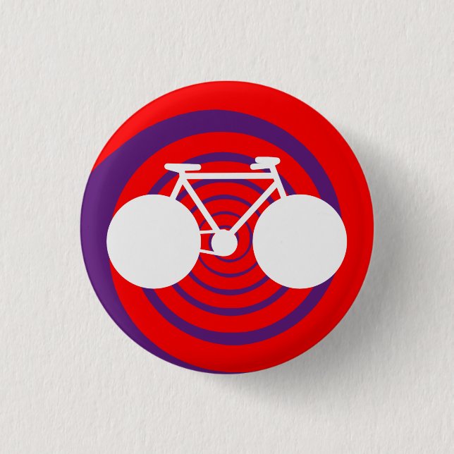 bicycle . bike / cycling nice 3 cm round badge (Front)