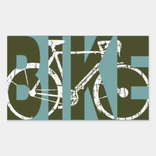 bicycle . bike / cycling nice rectangular sticker