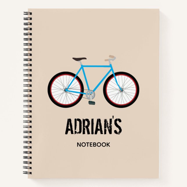 Bicycle Bike Design Notebook Journal Sketchbook (Front)