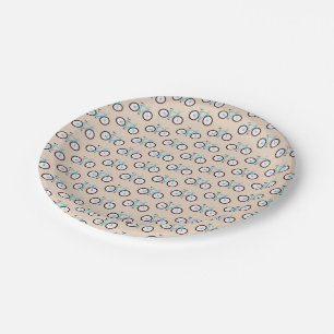 Bicycle Bike Pattern Party Paper Plate