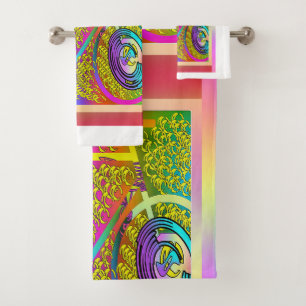 Bicycle Bike Poly Cotton  Bath Towel Set