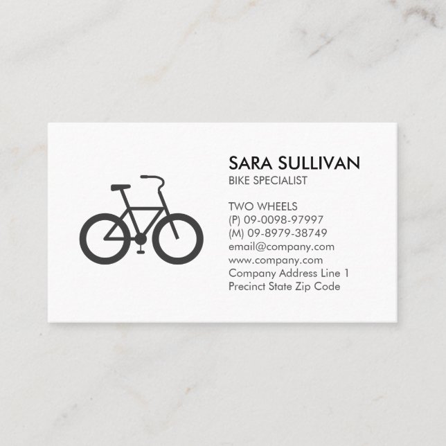 Bicycle Bike Repair Cyclist Business Card (Front)