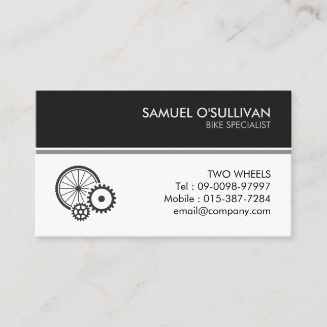 Bicycle Bike Repair Cyclist Business Card (Front)