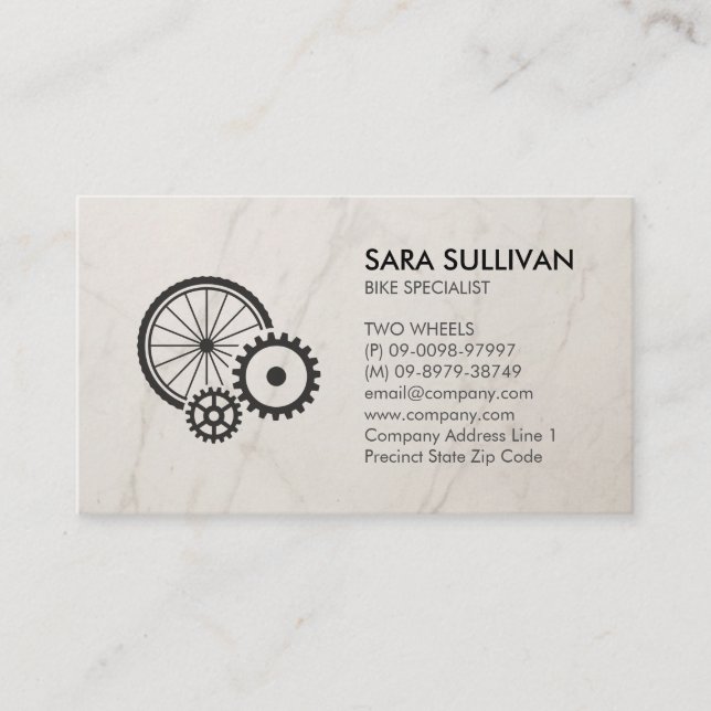Bicycle Bike Repair Cyclist Business Card (Front)