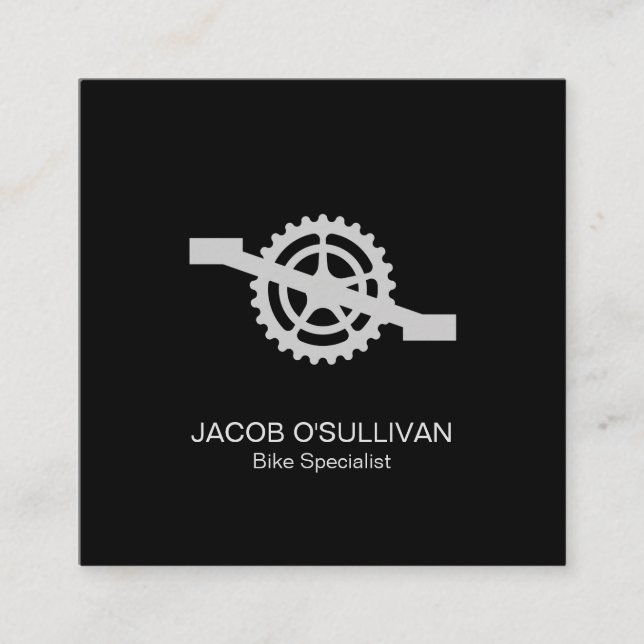 Bicycle Bike Repair Cyclist Square Business Card (Front)