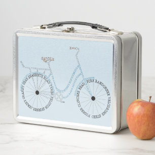 Bicycle Bike Typography Lunch Box
