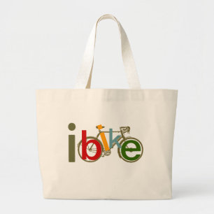 Bicycle . Biking . Bike Large Tote Bag