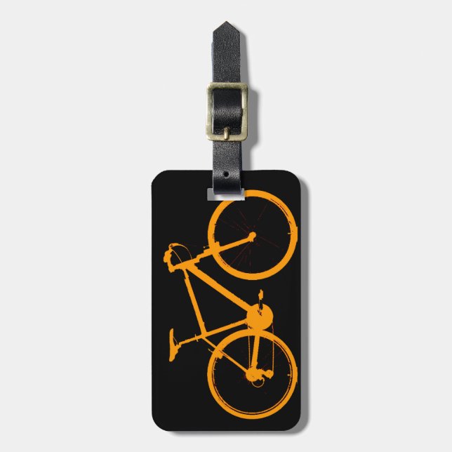 bicycle - biking + bike luggage tag (Front Vertical)