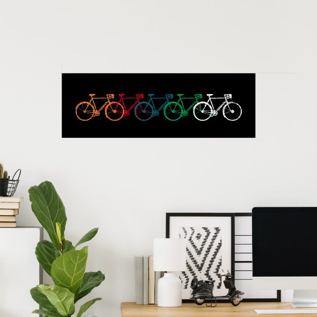 bicycle - biking + bike poster (Home Office)