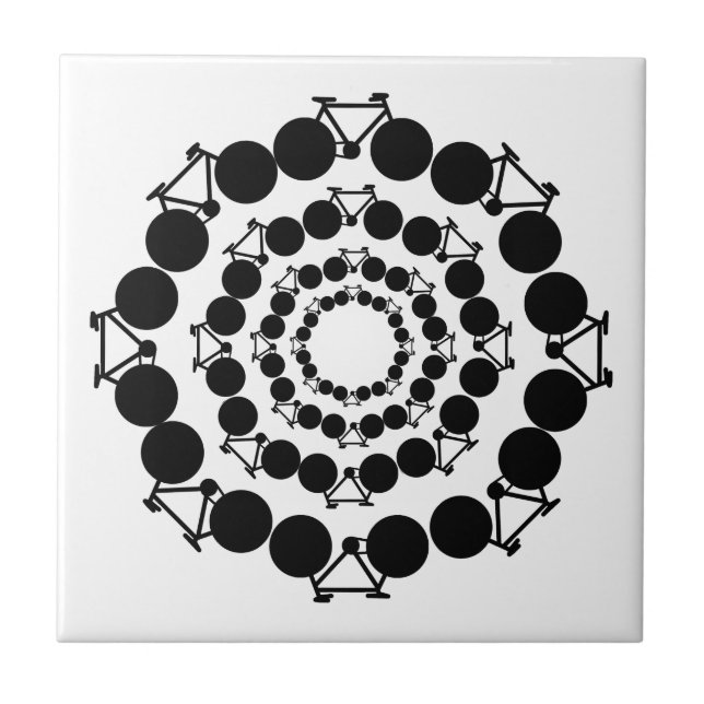 bicycle - biking + bike tile (Front)