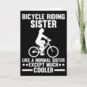Bicycle Biking Sister Cycling Mountain Biking Cycl Card