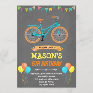 Bicycle birthday invitation