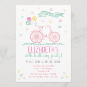 Bicycle Birthday Invitation, or Any Bike Event Invitation