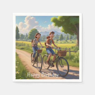 Bicycle Birthday Napkin