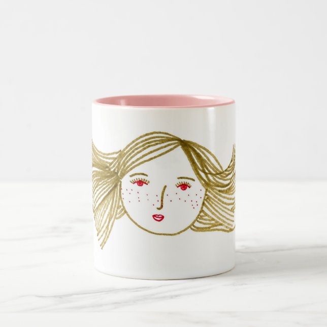 Bicycle blown Two-Tone coffee mug (Center)