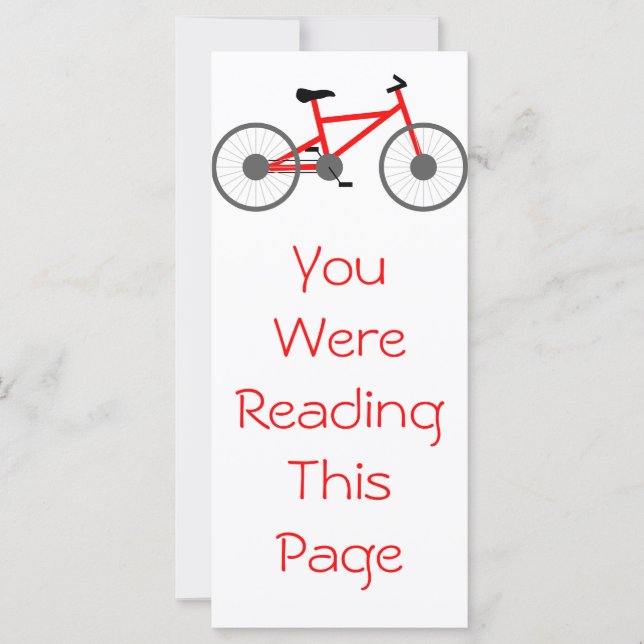 Bicycle Bookmark Template (Front)