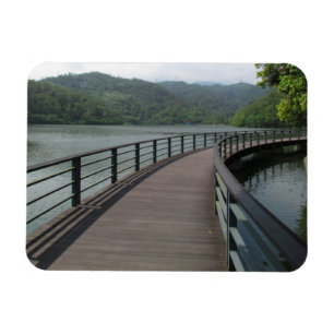 Bicycle Bridge Over Water Magnet