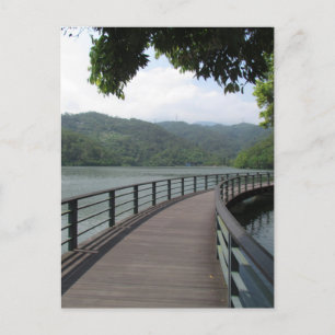 Bicycle Bridge Over Water Postcard