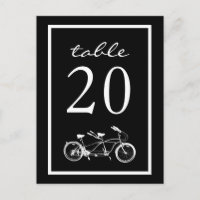 Bicycle Built For Two Table Numbers (Black)