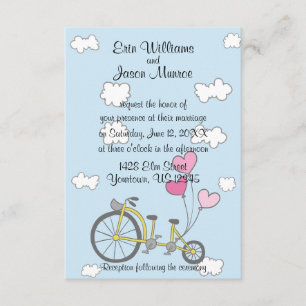 Bicycle Built for Two Wedding Invitation