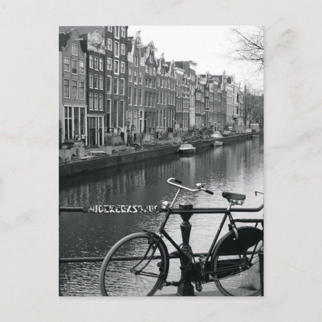 Bicycle by Canal Postcard (Front)