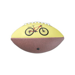 Bicycle cartoon illustration american football
