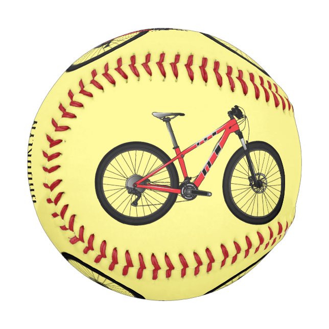 Bicycle cartoon illustration baseball (Front Left)
