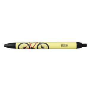 Bicycle cartoon illustration black ink pen