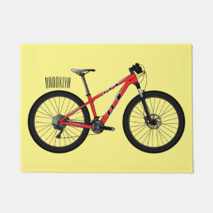 Bicycle cartoon illustration doormat