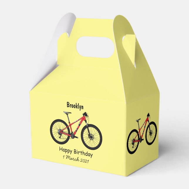Bicycle cartoon illustration favour box (Front Side)