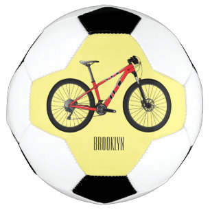 Bicycle cartoon illustration football