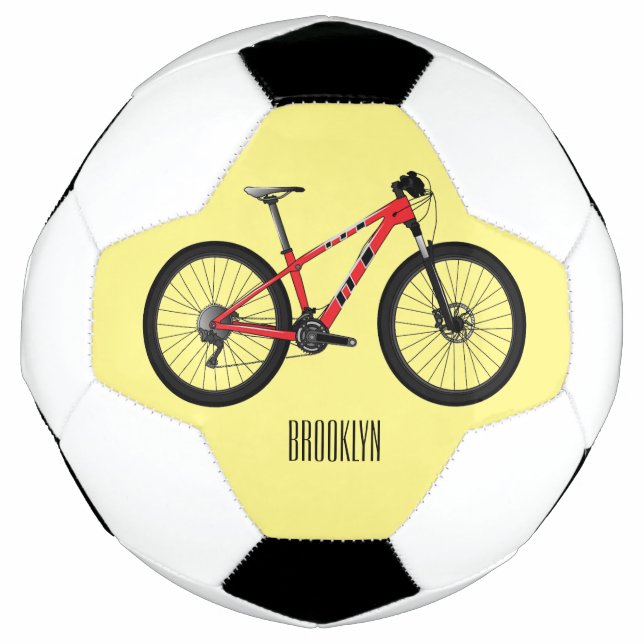 Bicycle cartoon illustration football (Front)