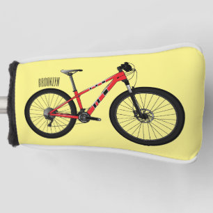 Bicycle cartoon illustration golf head cover